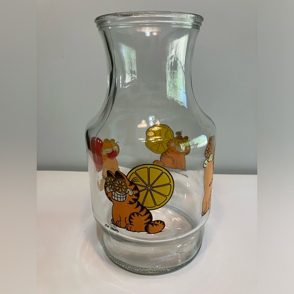 Vintage 1978 Anchor Hocking GARFIELD Jim Davis Juice Pitcher Carafe NO Lid - Picture 2 of 7